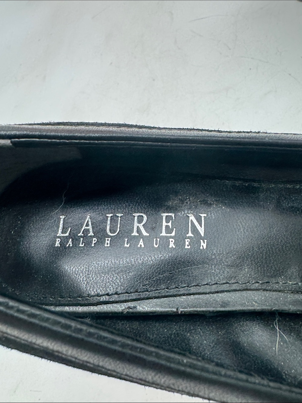 Ralph Lauren Black Pointed-Toe Low Heel Pumps 7.5 BHE10105A - Picture 7 of 8